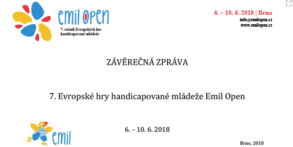 Závěrečná zpráva Emil Open 2018